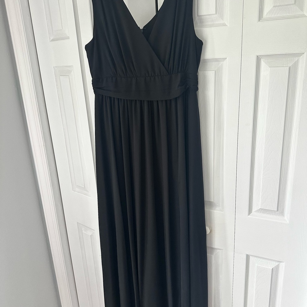 Lulu's Black bridesmaid dress with slit